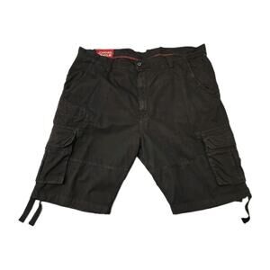 Jordan Craig Men’s 42 Jogger Cargo Shorts Black Cotton with Pockets Drawstring